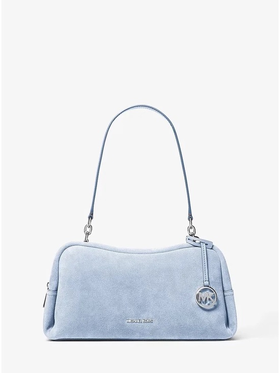 Michael Kors Handbags - Michael Kors Cecily Medium Suede Shoulder Bag - Pale Ocean